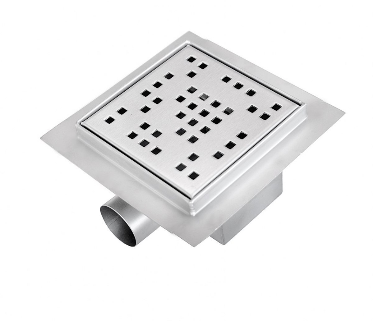 Čtvercový sprchový odtok z nerezové oceli 12x12cm mřížka Pixel M16820